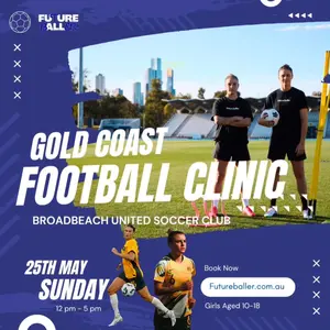 We are officially counting down the days till our Gold Coast Clinic at Broadbeach United Soccer Club! 

We have a handful of tickets left so please grab them ASAP so you can train like a Matilda with the Matildas! 

Link in bio for tickets! ⚽